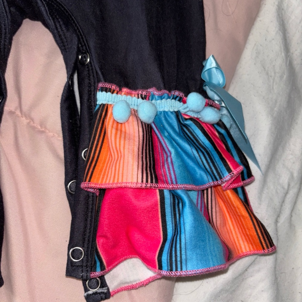 Colorful Ruffled Baby Romper - Picture 4 of 5